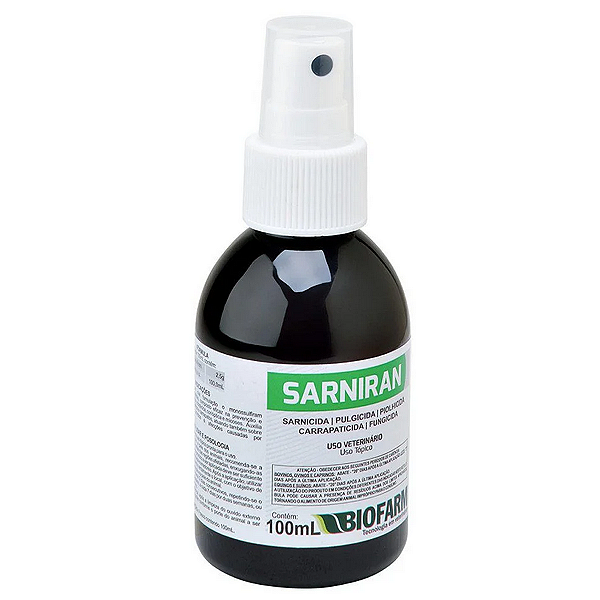 Sarnicida e Pulgicida Sarniran Spray 100ml