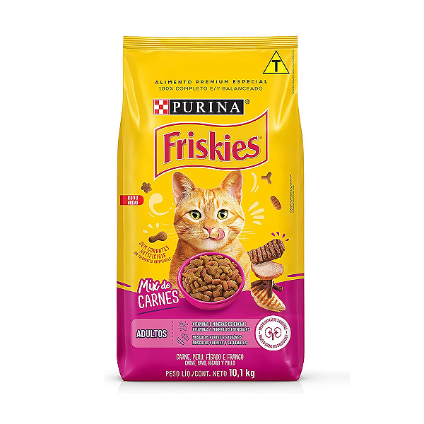Ração Purina Friskies Gatos Adultos Mix De Carnes 10,1Kg