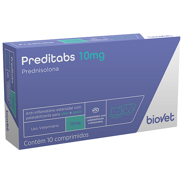 Anti-inflamatório Predinisolona Preditabs 10mg - 10 Comprimidos
