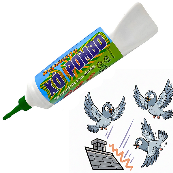 Repelente Afasta Pombos Xô Pombo Gel Bisnaga 250g