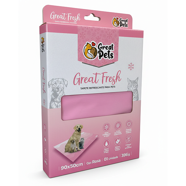 Tapete Gelado Great Pets Rosa - Tam. 90 x 50cm