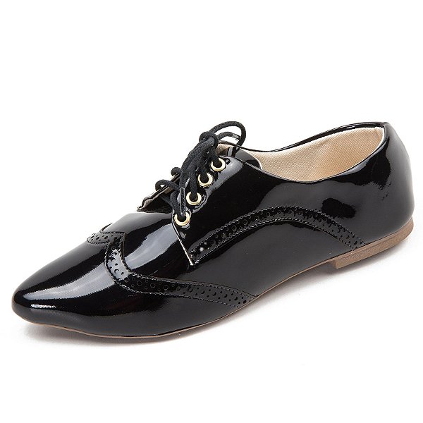 Oxford Preto Verniz MegaChic