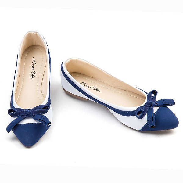 Sapatilha Azul e Branco MegaChic