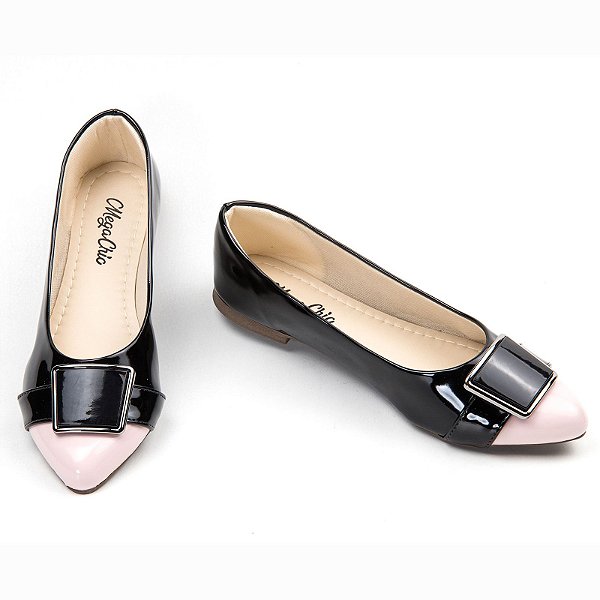 Sapatilha Rose e Preto MegaChic