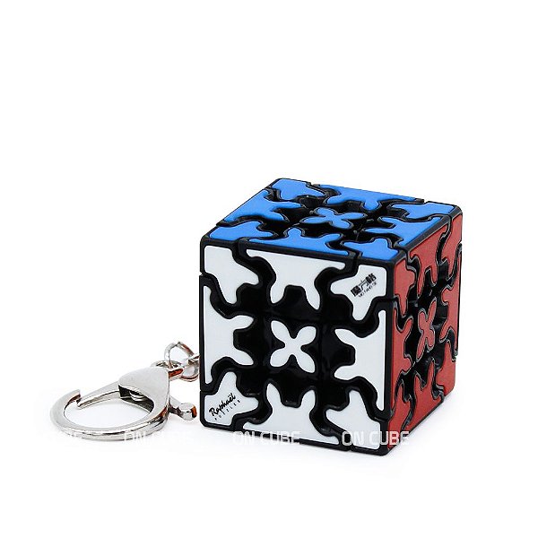 Chaveiro Cubo Mágico Gear Cube 3x3x3 Qiyi - 3,5 cm