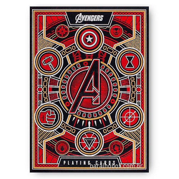 Baralho Avengers (Vingadores) - Infinity Saga Vermelho