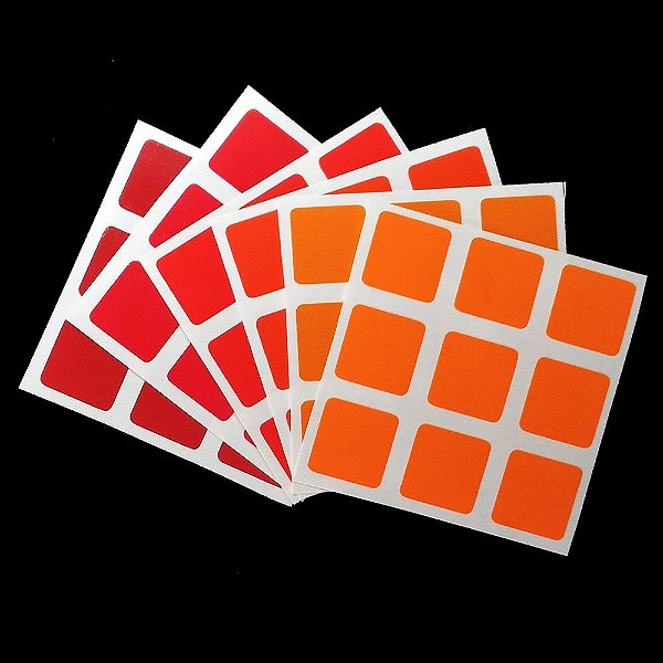 Adesivo 3x3x3 Orange & Red