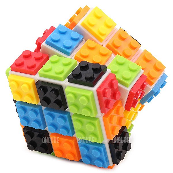 Cubo Mágico 3x3x3 Building Blocks Fanxin Branco - "LEGO"