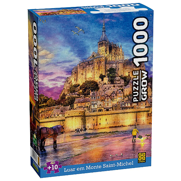 Quebra-Cabeça Luar em Monte Saint-Michel 1000 Peças