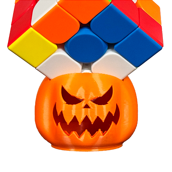 Base para Cubo Mágico Abóbora