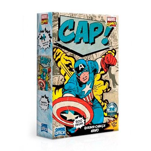 Quebra-Cabeça Marvel Comics - Capitão América 500 Peças Nano