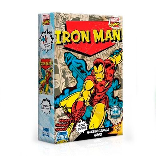 Quebra-Cabeça Marvel Comics - Homem de Ferro 500 Peças Nano