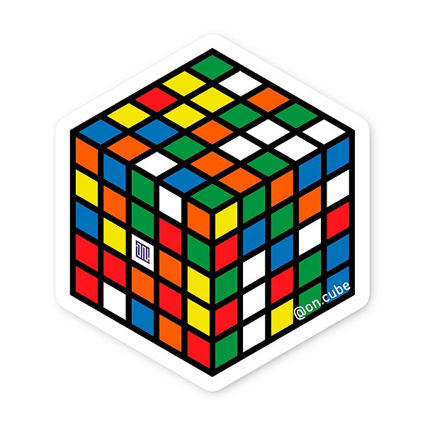 Sticker Cubo Mágico 5x5x5 Embaralhado