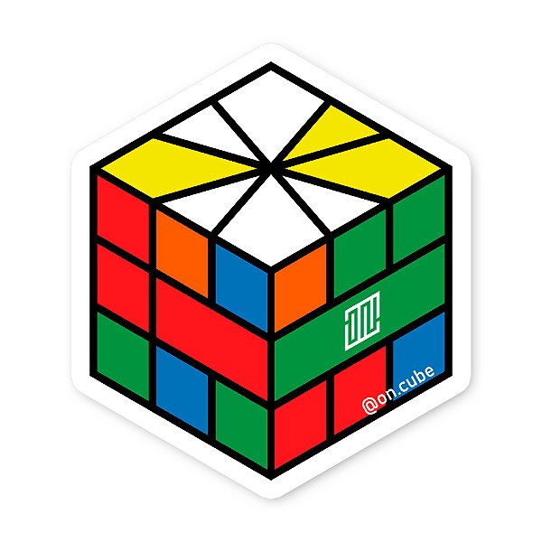 Sticker Cubo Mágico Square Embaralhado