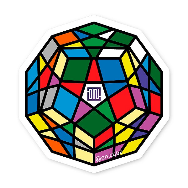 Sticker Cubo Mágico Megaminx Embaralhado