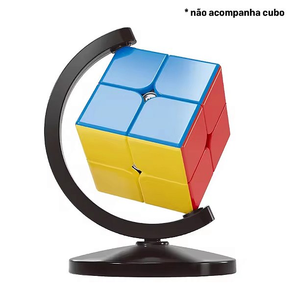 Base para Cubo Mágico Moyu Globe Stand 2x2 Preto - 5 cm