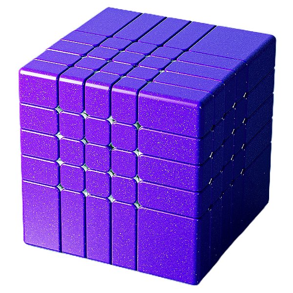 Cubo Mágico Mirror Blocks 5x5x5 Diansheng Galaxy Cluster Roxo Magnético Ball Core
