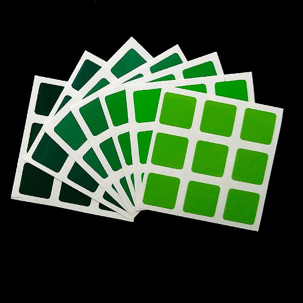 Adesivo 3x3x3 Gradiente Verde