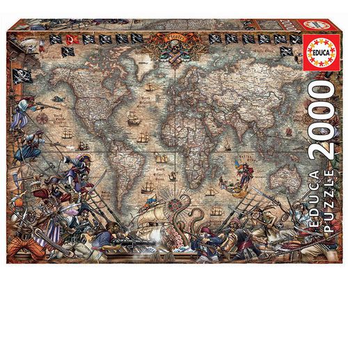 Quebra-Cabeça Pirates Map Of The World 2000 peças