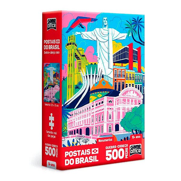 Quebra-Cabeça Postais do Brasil - Monumentos 500 Peças Nano