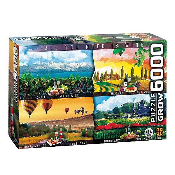 Quebra-Cabeça Vinhos do Mundo 6000 peças