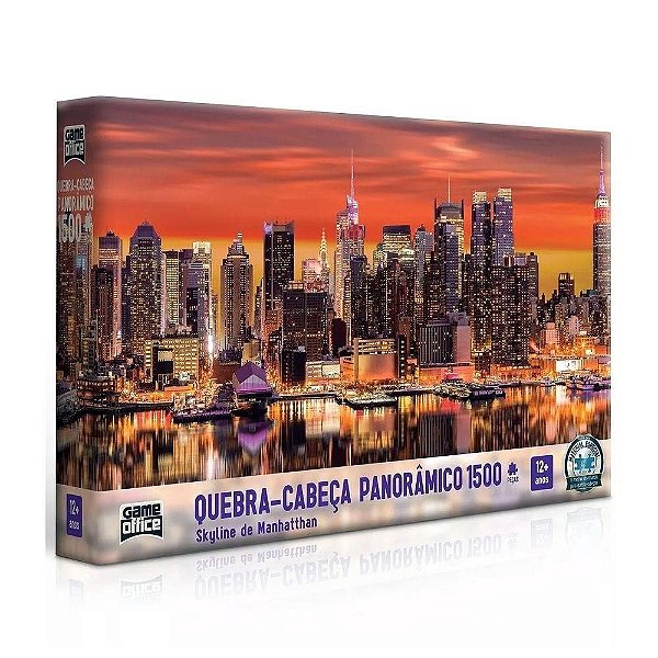 Quebra-Cabeça Panorâmico Skyline de Manhattan 1500 peças
