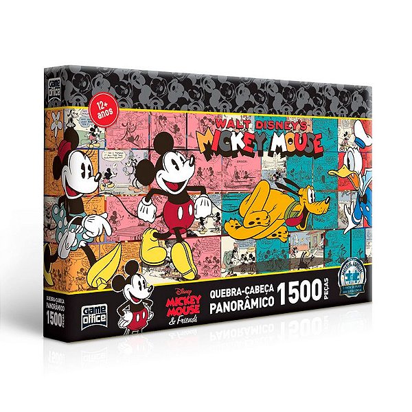 Quebra-Cabeça Panorâmico Mickey Mouse e Friends 1500 peças