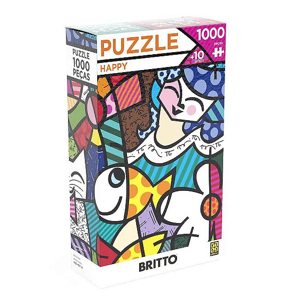 Quebra-Cabeça Romero Britto Happy 1000 peças