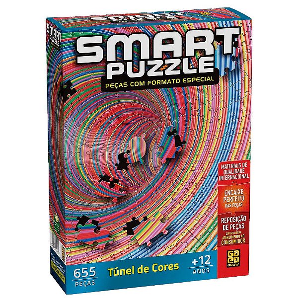 Quebra-Cabeça Smart Puzzle - Tunel de Cores 655 Peças