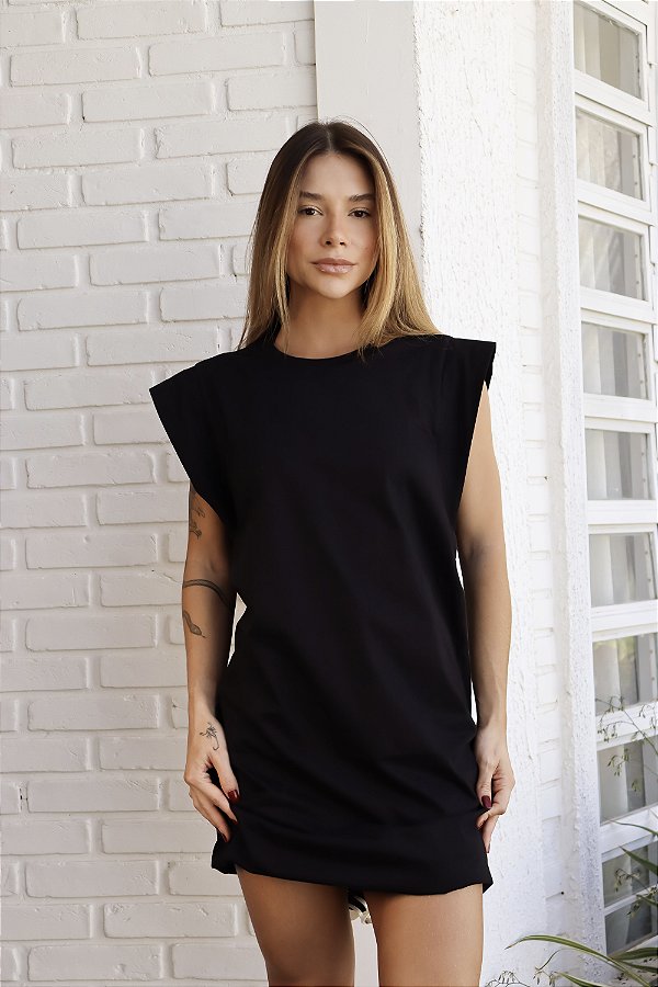 Vestido Ombreira Preto