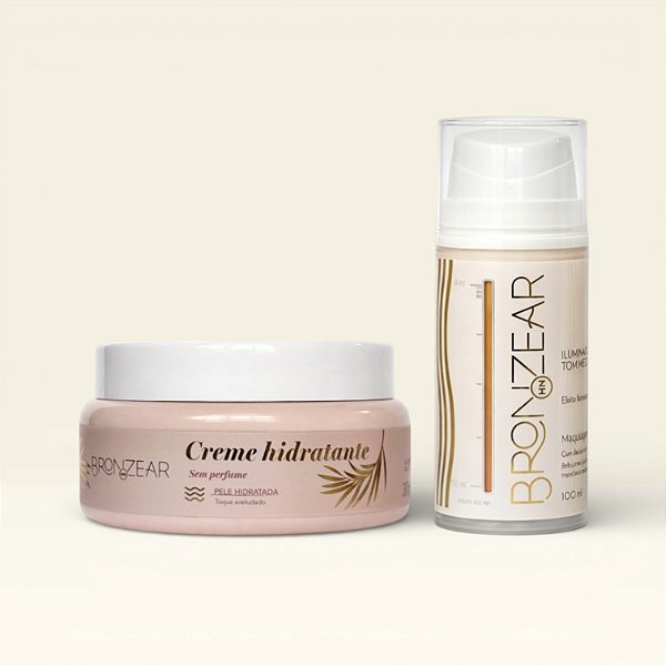 Kit Iluminador Tom Dourado + Creme Hidratante - Bronzear HN