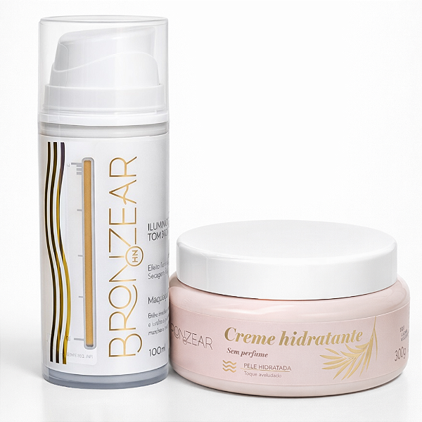 Kit Iluminador Tom Perolado + Creme Hidratante - Bronzear HN