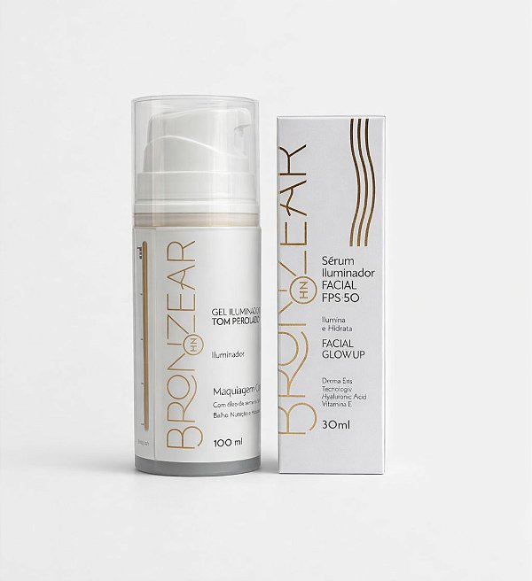Kit Sérum Iluminador Facial + Iluminador Tom Perolado - Bronzear HN