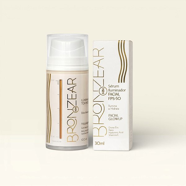 Kit Sérum Iluminador Facial + Iluminador Tom Dourado - Bronzear HN