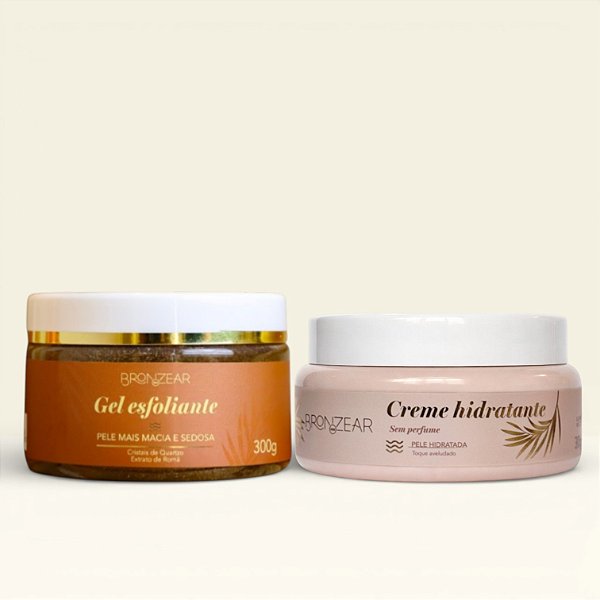 Kit Creme Hidratante + Gel Esfoliante 300g - Bronzear HN