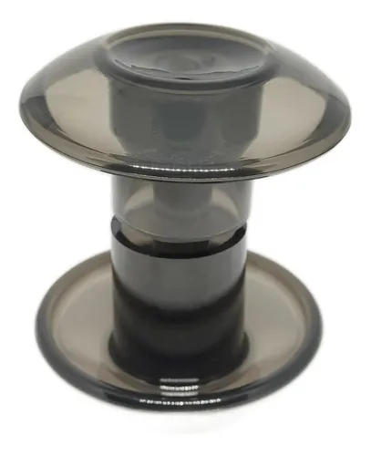 Puxador Redondo Fumê Porta De Vidro - Tamanho Médio 1 Furo