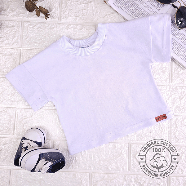 Camiseta Oversized Bebê 0 a 4 Anos – Miniatto Algodão