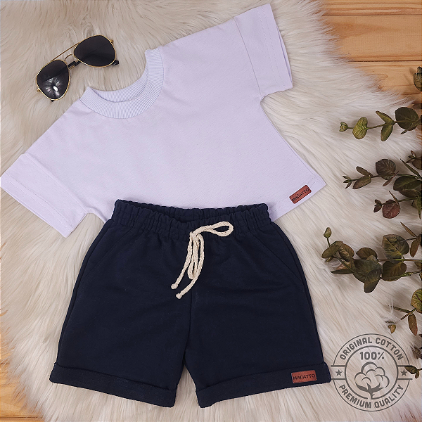 Conjunto Camiseta e Short Bebê 0 a 4 Anos – Miniatto Algodão