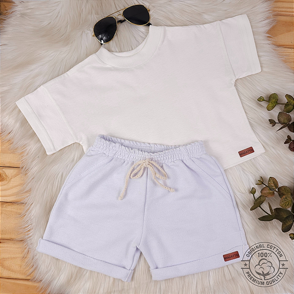 Conjunto Camiseta e Short Bebê 0 a 4 Anos – Miniatto Algodão