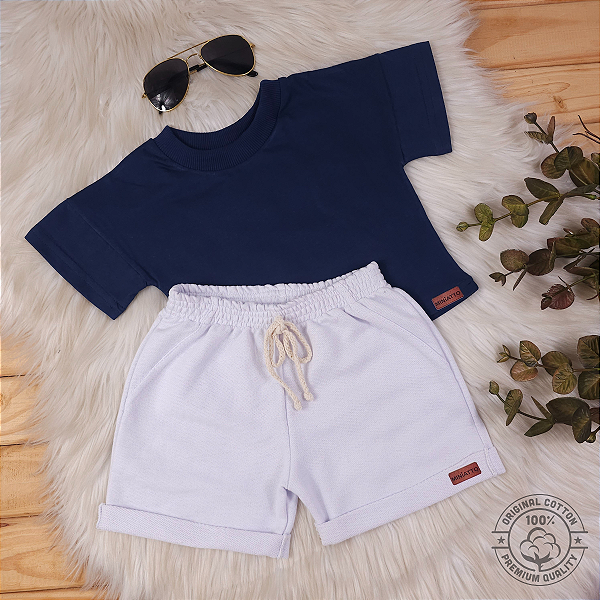 Conjunto Camiseta e Short Bebê 0 a 4 Anos – Miniatto Algodão