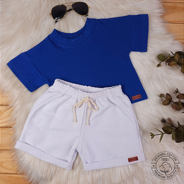 Conjunto Camiseta e Short Bebê 0 a 4 Anos – Miniatto Algodão