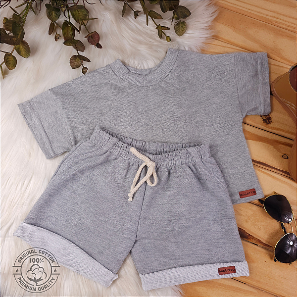 Conjunto Camiseta e Short Bebê 0 a 4 Anos – Miniatto Algodão