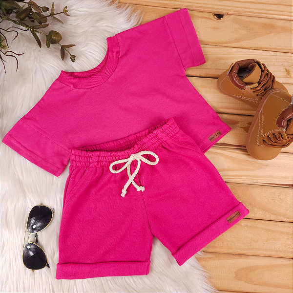 Conjunto Camiseta e Short Bebê 0 a 4 Anos – Miniatto Algodão