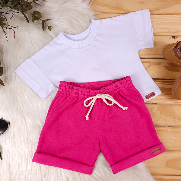 Conjunto Camiseta e Short Bebê 0 a 4 Anos – Miniatto Algodão
