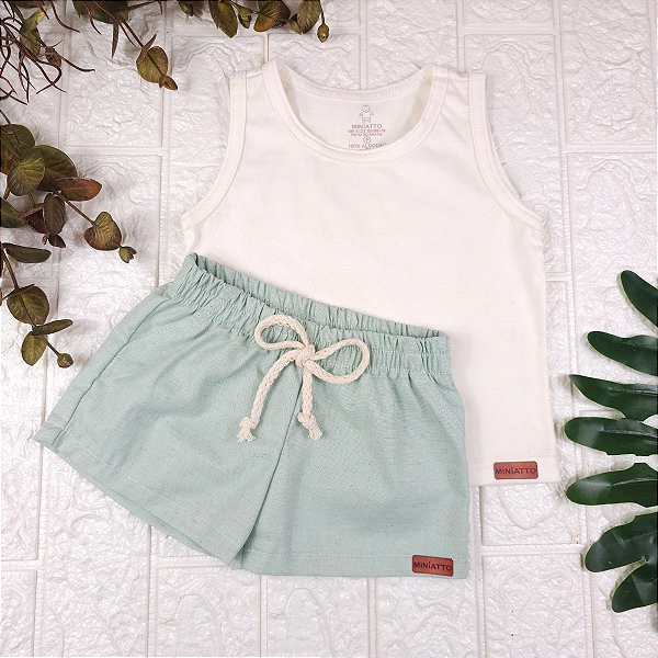 Conjunto Regata e Short Linho Infantil