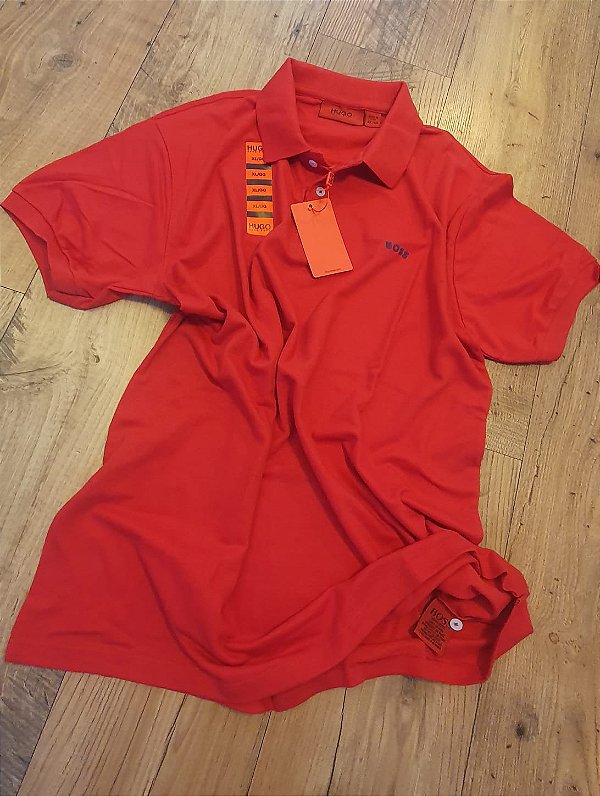 Polo Hugo Boss Masculina Vermelha