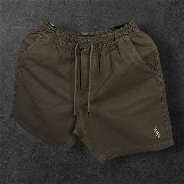 Shorts Ralph Lauren Masculino em Sarja Marrom