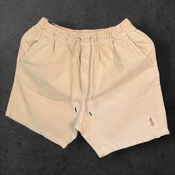 Shorts Ralph Lauren Masculino em Sarja Rosa Claro