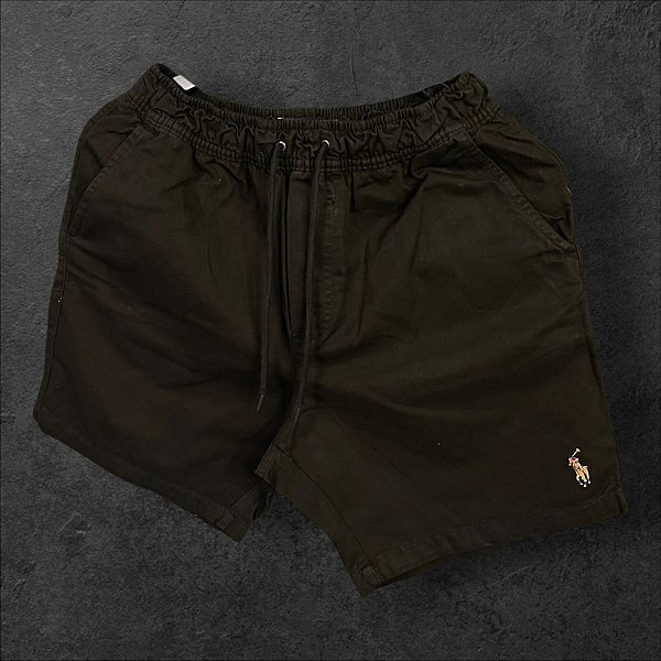 Shorts Ralph Lauren Masculino em Sarja Preto
