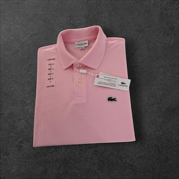 Camiseta Polo Lacoste Masculina Rosa